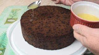 How to Make A Christmas Cake Part 2  Feeding the Cake [upl. by Eicak]