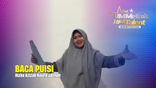 BACA PUISI Rizka Azizah Naura Jannah [upl. by Htederem425]