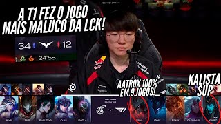 T1 INSTAUROU O CAOS NA LCK KALISTA SUP do KERIA e AATROX INVENCÍVEL  T1 vs KDF LCK 2024 [upl. by Arbuckle]