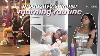 PRODUCTIVE SUMMER MORNING ROUTINE [upl. by Airamana]