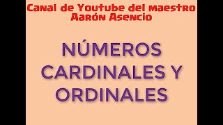 Números cardinales y ordinales [upl. by Silisav]