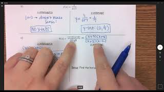 Finding the Intercepts of a Rational Functions [upl. by Ponton289]