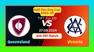 Victoria vs Queensland  QLD v VIC  AUS One Day Cup Live Score Streaming amp Updates 2024 [upl. by Zeph]