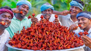 CHICKEN LOLLIPOP  Fried Chicken Recipe Cooking amp Eating In Village  Chicken Wings Recipe Making [upl. by Fitzhugh]