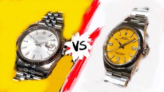 The Battle of Rolex Datejust VS Oyster Perpetual 36mm [upl. by Eniamaj]