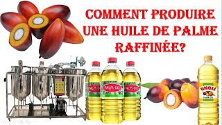 Comment produire une huile de palme rafinée [upl. by Anirtal]