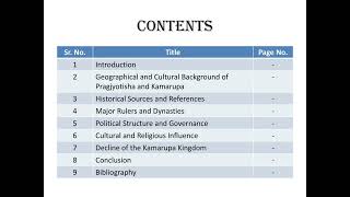 quotHistoricity Of Early Kingdoms Of Pragjyotisha And Kamarupaquot Project of History Class XII 202425 [upl. by Sirraj567]