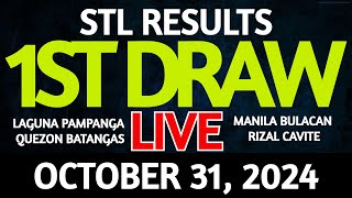 Stl Result Today 1st draw October 31 2024 STL Batangas Live [upl. by Evars719]