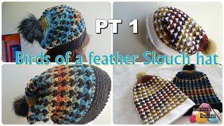 Birds of a Feather Crochet Slouch Hat Pt 1  Crochet Tutorial [upl. by Batish]