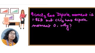 CHCl3 has dipole moment 184 D but CCl4 has zero dipole moment  why wbset chemistry science [upl. by Eleonora453]