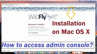 WildFlyJboss Application Server Installation on Mac OS X [upl. by Eimac759]