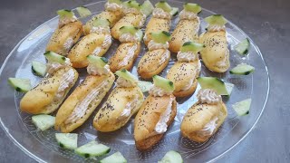 ♡♡ SPÉCIAL APÉRITIF DÎNATOIRE  MINI ÉCLAIRS SALÉE  RECETTE FACILE ♡♡ [upl. by Sanalda]