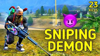 SOLO VS SQUAD  DEMONIC AIM🔥  AWM  M82B SOLO SNIPER WIPES SQUADS  90 HEADSHOT INTEL I5 [upl. by Crespo214]