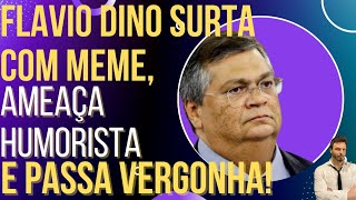 Flavio Dino surta com meme ameaça humorista e vira chacota [upl. by Ahsirkal511]