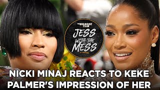 Nicki Minaj Reacts To Keke Palmers Impression Of Her TI Roasts Goes Off On Bouncer  More [upl. by Zirtaeb]