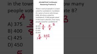 ASVABPiCAT Arithmetic Reasoning Practice Test Q Ratios acetheasvab with grammarhero afqt [upl. by Baniez]