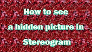 How to see a hidden picture in Stereogram [upl. by Draned]