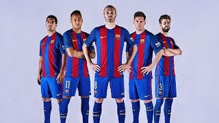 FC Barcelona presents new kit for 201617 [upl. by Adelaja]