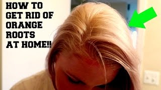 HOW TO GET RID OF ORANGE ROOTS WITH WELLA 050  full demo [upl. by Aseen]