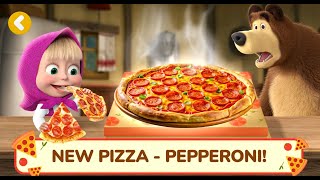 Masha and the Bear Pizzeria New Pizza Pepperoni Make Pizza With Masha [upl. by Tai21]