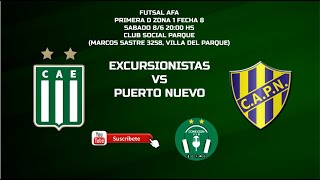 EXCURSIONISTAS VS PUERTO NUEVO  FUTSAL AFA PRIMERA D ZONA 1  FECHA 8 [upl. by Kannan]