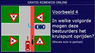 EXAMEN RIJBEWIJS B VRAGEN VOORRANG VOORRANGSREGELS 4 [upl. by Anam]