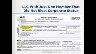 W9 Basics How to Complete a W9 Form for an LLC [upl. by Mimajneb]