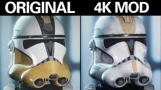 SWBFII Graphics Overhaul Accurate Clone Legions 4K RETEXTURE MOD [upl. by Esiuol]