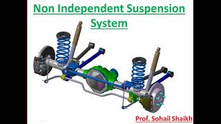 Non independent suspension systemLeaf spring suspensionCoil spring suspensionTorsion bar [upl. by Cerracchio]