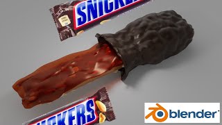 How to create snickers chocolate without simulation part01 blender 3d in HINDI and URDU [upl. by Bethany]