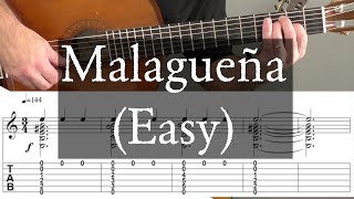 MALAGUENA  Easy Arrangement  Full Tutorial with TAB  Fingerstyle Guitar [upl. by Flemming]