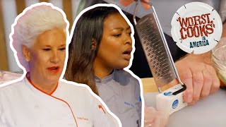 MostRidiculous Misuses of Cooking Tools on Worst Cooks in America S27 🔪❌ Food Network [upl. by Dion]