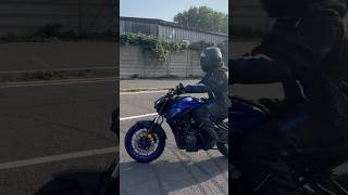 Yamaha MT07 Sound Aggressive Black Widow Cold Start Wheelie💥💨 [upl. by Shepperd988]