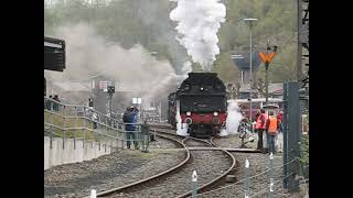 Aufstellung der Dampflokparade Eisenbahnmuseum Bochum Dahlhausen 175Jahre am16042010 [upl. by Armalla289]