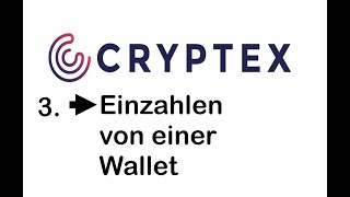 Cryptex Registrieren Einzahlen mit Wallet und Buchen eines defi hybridcontract [upl. by Jovita]