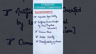 What is company  characteristics of company  class 12 accounting [upl. by Bonne]