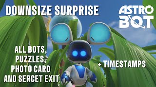 Astro Bot PS5  Downsize Surprise  All Bots Puzzles Photo Card  Secret Exit with timestamps [upl. by Iggie]