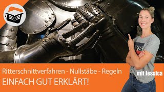 Ritterschnittverfahren  Nullstäbe  Regeln  bestimmen Definition Einfach gut erklärt mit Jessica [upl. by Yrffej996]