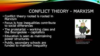 Functionalism and Conflict Theory  Education [upl. by Krystal]