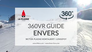 La Plagne Envers Télésiège TSD Chairlift Plagne Montalbert  Aime 2000 360 video [upl. by Oinotnas611]