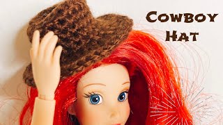 Crochet Cowboy Hat  Mini Hat  Doll Hat  Crochet Tutorial in தமிழ் [upl. by Nertie]