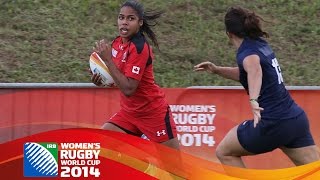 HIGHLIGHTS Canada 315 Spain at Womens Rugby World Cup [upl. by Sualocin]