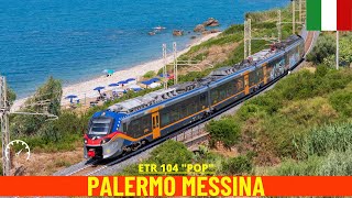 Cab Ride Palermo  Messina PalermoMessina railway Italy train drivers view 4K [upl. by Ieppet]