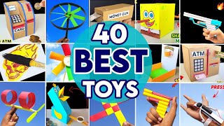 40 best homemade toy  how to make cardboard toy  Easy paper toy  homemade ATM  Paper flying toy [upl. by Athene]