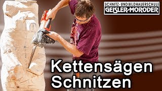 Motorsägenkurse  Schnitzschule GeislerMoroder [upl. by Aitsirk257]