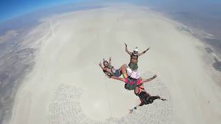 2018 Burning Man 4Way Horny Gorilla Skydive [upl. by Eendys390]