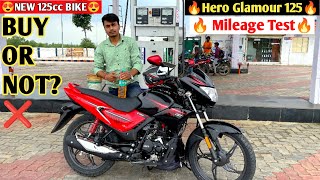 Hero Glamour 125 Bs6 2023 model Mileage Test 🔥New 2023 Glamour 125 1 litre Mileage test 👑 [upl. by Macur]