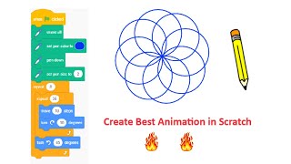 How To Make Animation in Scratch with pen extension  Scratch Programming  Tutorial 9 [upl. by Rorry]