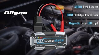 Now on Kickstarter 4000A Super Safe Car Battery Jump Starter [upl. by Kravits]