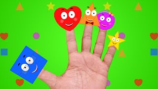 Shapes Finger Family  Nursery Rhymes [upl. by Phyllys]